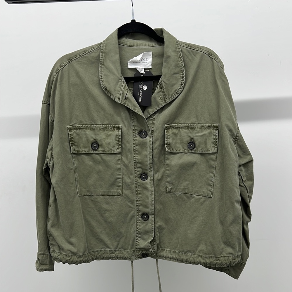 Velvet by Graham & Spencer Green Utility Jacket Relaxed Fit